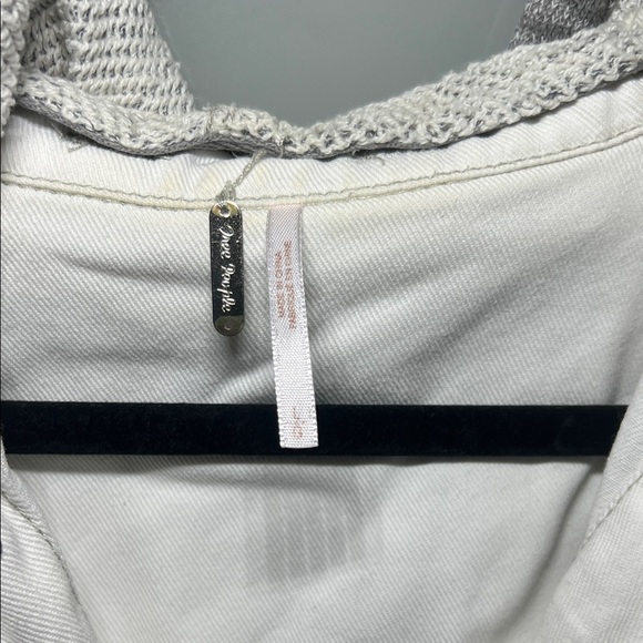 Free People White and Gray Jean Jacket - Picture 2 of 2
